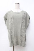 axes femme / ニットベストアンサンブル M グリーン Y-25-09-25-055-AX-TO-SZ-ZY