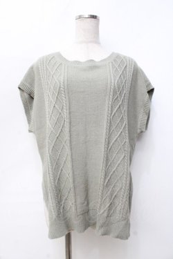 画像1: axes femme / ニットベストアンサンブル M グリーン Y-25-09-25-055-AX-TO-SZ-ZY