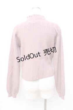 画像2: axes femme POETIQUE / リボン付きニットプルオーバー  ピンク Y-25-09-25-056-AX-TO-SZ-ZI