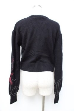画像3: axes femme / タッセル刺繍チャイナ風カーディガン  黒 Y-25-09-25-058-AX-TO-SZ-ZY