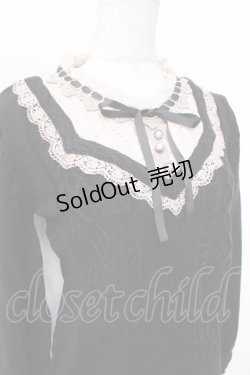画像3: axes femme / ブロッキングニットプルオーバー  黒 Y-25-09-25-059-AX-TO-SZ-ZY