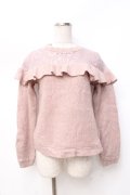 axes femme / 肩デザインアンサンブルニット M 淡ピンク Y-25-09-25-061-AX-TO-SZ-ZI