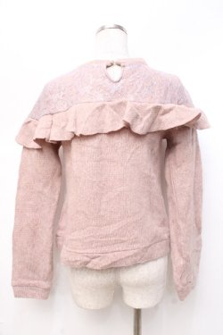 画像2: axes femme / 肩デザインアンサンブルニット M 淡ピンク Y-25-09-25-061-AX-TO-SZ-ZY