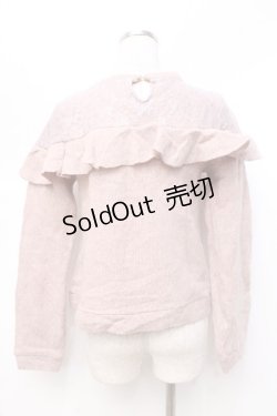 画像2: axes femme / 肩デザインアンサンブルニット M 淡ピンク Y-25-09-25-061-AX-TO-SZ-ZI