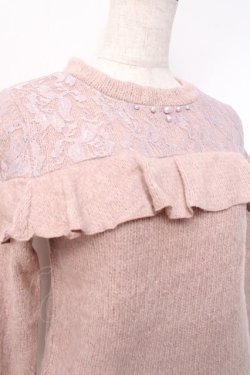 画像3: axes femme / 肩デザインアンサンブルニット M 淡ピンク Y-25-09-25-061-AX-TO-SZ-ZY