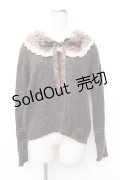 axes femme / ファー付きニット M 茶 Y-25-09-25-062-AX-TO-SZ-ZI