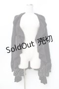 axes femme / フリルロングニットボレロ M 黒 Y-25-09-25-063-AX-TO-SZ-ZY