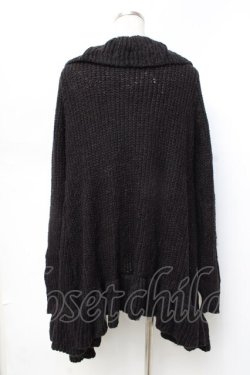 画像2: axes femme / フリルロングニットボレロ M 黒 Y-25-09-25-063-AX-TO-SZ-ZY