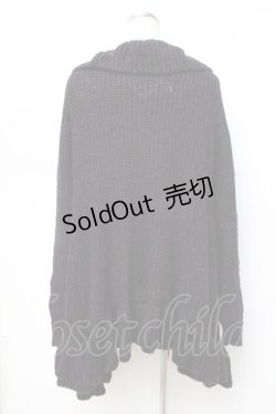 画像2: axes femme / フリルロングニットボレロ M 黒 Y-25-09-25-063-AX-TO-SZ-ZY