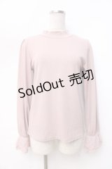 axes femme / レース×チュール袖プルオーバー  ピンク Y-25-09-25-064-AX-TO-SZ-ZI