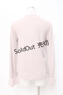 画像2: axes femme / レース×チュール袖プルオーバー  ピンク Y-25-09-25-064-AX-TO-SZ-ZI