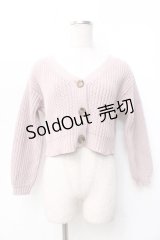 evelyn / ローゲージカーディガン  ピンク Y-25-09-25-065-LO-TO-SZ-ZY