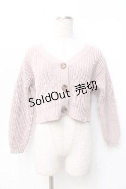画像1: evelyn / ローゲージカーディガン  ピンク Y-25-09-25-065-LO-TO-SZ-ZY