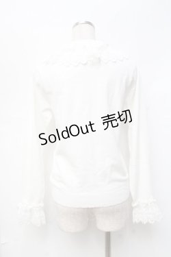 画像2: axes femme kawaii / レーシーフリルニットプル  白 Y-25-09-25-066-AX-TO-SZ-ZI