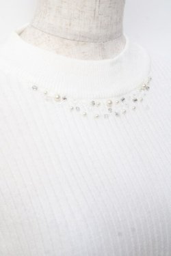 画像4: axes femme / ランダムパールデザインニット  白 Y-25-09-25-067-AX-TO-SZ-ZY
