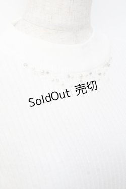 画像4: axes femme / ランダムパールデザインニット  白 Y-25-09-25-067-AX-TO-SZ-ZY