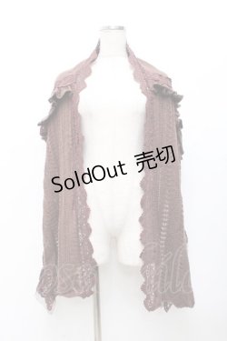 画像2: axes femme / ニットストール  茶 Y-25-09-25-001-AX-ZA-SZ-ZY