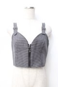 axes femme / 千鳥柄ビスチェ  グレー Y-25-09-25-007-AX-TO-SZ-ZY