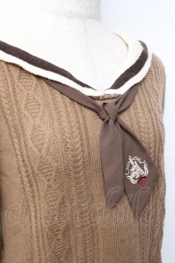 画像3: axes femme / セーラーニットプルオーバー M モカ Y-25-09-25-068-AX-TO-SZ-ZY