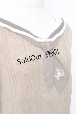 画像3: axes femme / セーラーニットプルオーバー M モカ Y-25-09-25-068-AX-TO-SZ-ZI