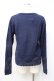 画像2: axes femme / レースアップVネックニット M 紺 Y-25-09-25-070-AX-TO-SZ-ZY (2)