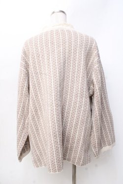画像2: axes femme / ジャガード柄ニット M ベージュ Y-25-09-25-071-AX-TO-SZ-ZY