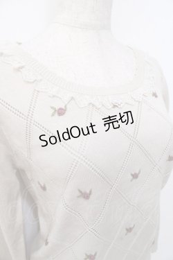 画像3: axes femme / バラ刺繍ニットトップス M ベージュ Y-25-09-25-072-AX-TO-SZ-ZY