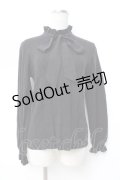 axes femme POETIQUE / シフォンボウタイ付ニットプルオーバー M 黒 Y-25-09-25-073-AX-TO-SZ-ZI