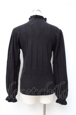画像2: axes femme POETIQUE / シフォンボウタイ付ニットプルオーバー M 黒 Y-25-09-25-073-AX-TO-SZ-ZY