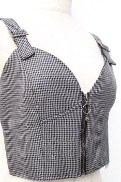 画像3: axes femme / 千鳥柄ビスチェ  グレー Y-25-09-25-007-AX-TO-SZ-ZY