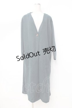 画像1: axes femme / ポケット付ロングコーディガン M Bグリーン Y-25-09-25-079-AX-TO-SZ-ZY