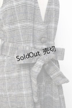 画像4: axes femme / シャギーチェックジャンスカ M グレー Y-25-09-25-081-AX-OP-SZ-ZI