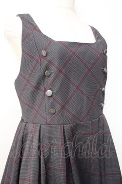 画像4: axes femme / W釦フィッシュテールジャンパースカート  グレー Y-25-09-25-083-AX-OP-SZ-ZY