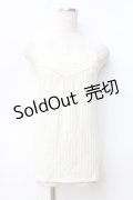 axes femme / レース使いタンク  生成り Y-25-09-25-009-AX-TO-SZ-ZY