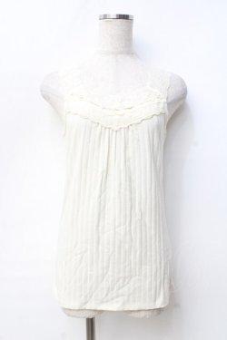 画像1: axes femme / レース使いタンク  生成り Y-25-09-25-009-AX-TO-SZ-ZY