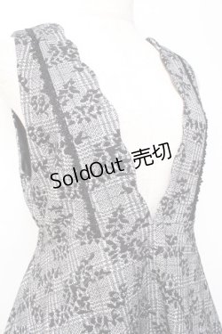 画像4: axes femme / 柄入りチェックジャンスカ M 黒 Y-25-09-25-084-AX-OP-SZ-ZI