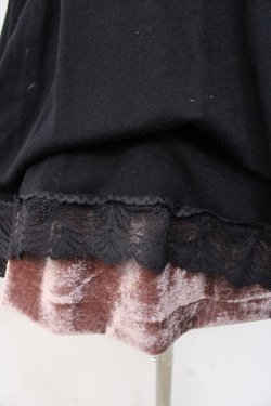 画像5: axes femme / ベロア使いワンピース M 黒 Y-25-09-25-086-AX-OP-SZ-ZY