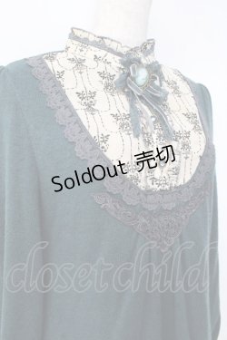 画像3: axes femme / ブロッキングチュニック M グリーン Y-25-09-25-087-AX-OP-SZ-ZI