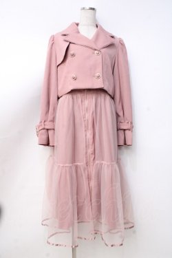 画像1: axes femme POETIQUE / 3WAYトレンチコート M ピンク Y-25-09-25-089-AX-CO-SZ-ZY