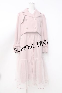 画像1: axes femme POETIQUE / 3WAYトレンチコート M ピンク Y-25-09-25-089-AX-CO-SZ-ZY