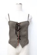 axes femme / リブカットソービスチェ M カーキ Y-25-09-25-011-AX-TO-SZ-ZY