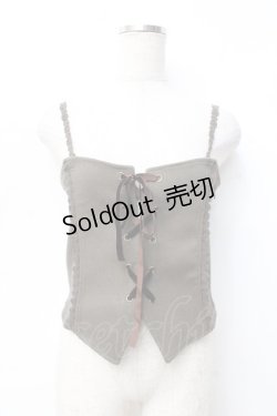 画像1: axes femme / リブカットソービスチェ M カーキ Y-25-09-25-011-AX-TO-SZ-ZY