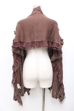 画像3: axes femme / ニットストール  茶 Y-25-09-25-001-AX-ZA-SZ-ZY
