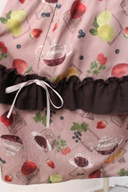 画像4: axes femme / フルーツティ柄ティアードワンピース  ブラウン Y-25-09-25-095-AX-OP-SZ-ZY
