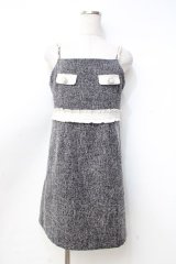 evelyn / パールショルダーワンピース  グレー Y-25-09-25-097-LO-OP-SZ-ZY