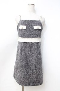 evelyn / パールショルダーワンピース  グレー Y-25-09-25-097-LO-OP-SZ-ZY