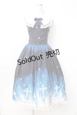 画像1: Innocent World / クロスと羽の聖歌隊ジャンパースカート M ネイビー Y-25-09-25-099-IW-OP-SZ-ZY