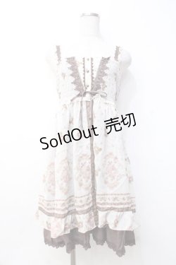 画像1: axes femme / ブーケ柄2WAYワンピース  生成り Y-25-09-25-100-AX-OP-SZ-ZY