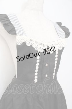 画像4: axes femme / バンビ刺繍ジャンパースカート  黒 Y-25-09-25-101-AX-OP-SZ-ZY