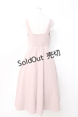 画像3: F&A / フロントレースアップUネックジャンパースカート  ピンク Y-25-09-25-103-LO-OP-SZ-ZY